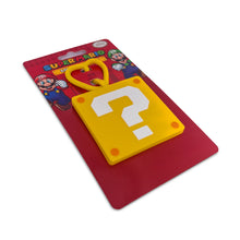 Load image into Gallery viewer, Officially Licensed Mario Question Block Luggage Tag with Write-On Address Label