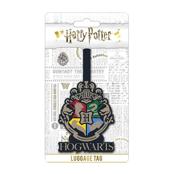 Harry Potter Hogwarts Crest Luggage Tag with Write-On Address Label