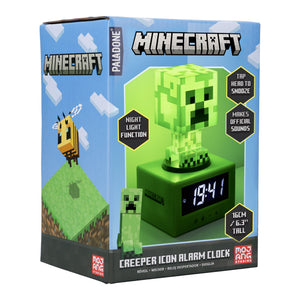 官方授權 Minecraft 麥塊 苦力怕 Figure 3合1鬧鐘發光 造型夜燈