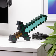 將圖片載入圖庫檢視器 官方授權Minecraft當個創世神鑽石劍3D造型燈
