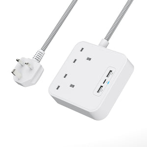 Mobilesteri マルチ充電拡張ソケット、USB C ポート、2 つの USB A ポート、2 ウェイコンセント付き