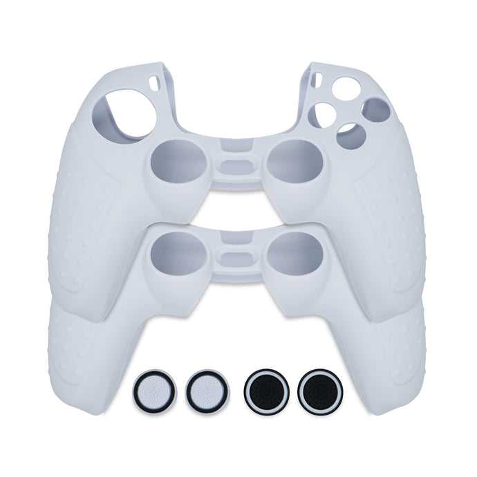 Mobilesteri シリコン ラバー スキン ケース & サムスティック グリップ カバー PS5™ ゲーム コントローラー用ツイン パック