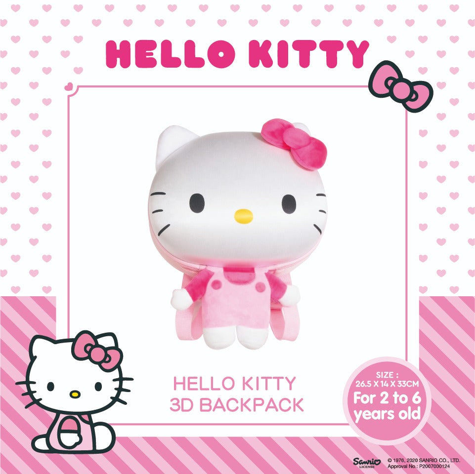 hello kitty full size backpack Official Licensed Hello Kitty 3D Kid's Backpack, Pink EVA edition